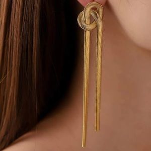Tassel chain earrings